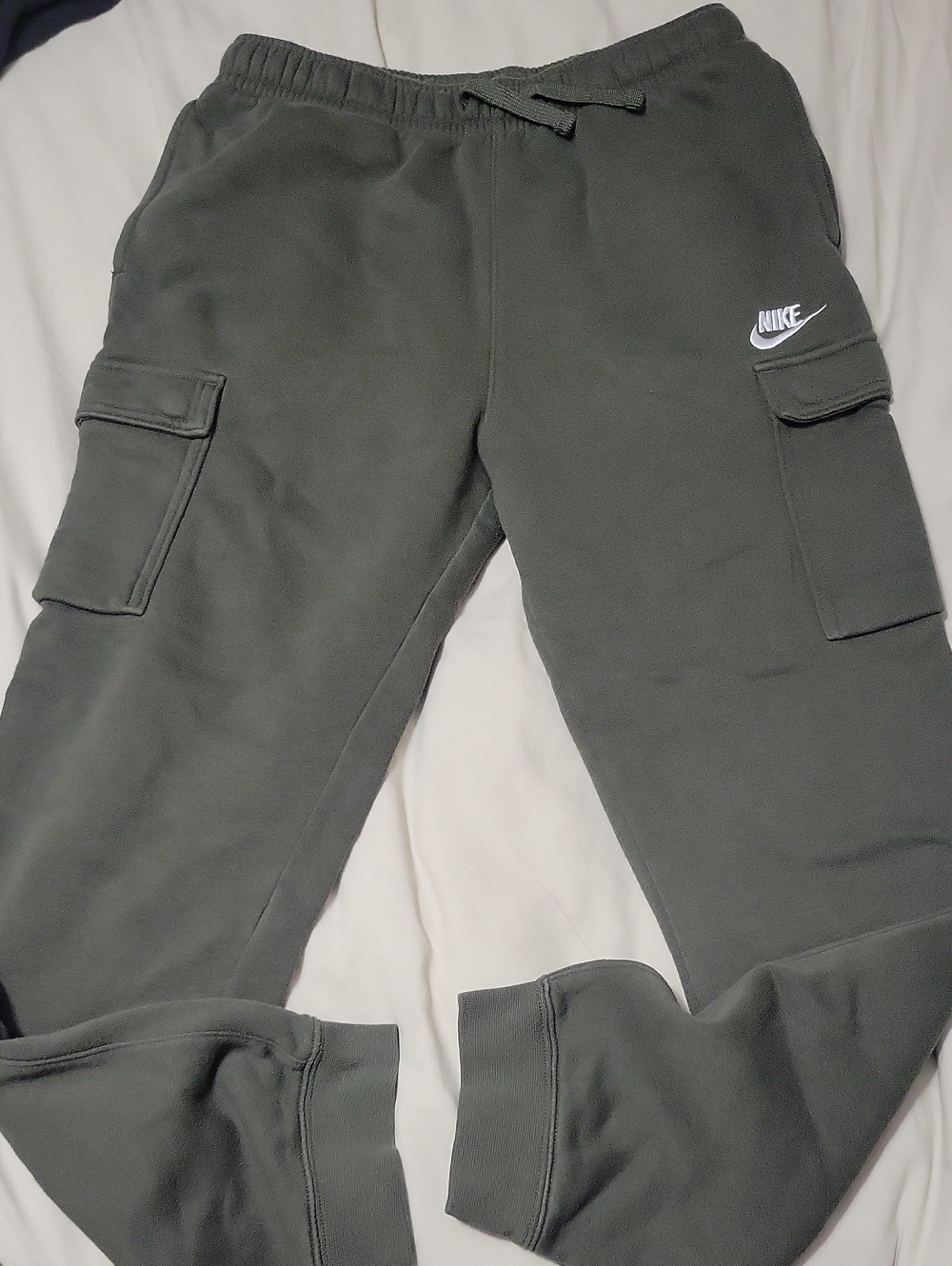 Nike Olive Green Cargo Jogger Sweatpants for Kids